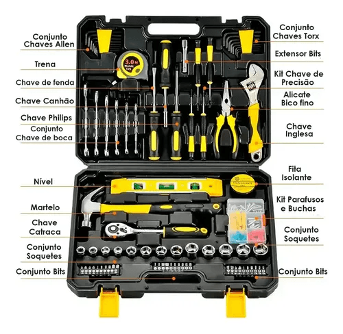 Kit Profissional de Ferramentas com Maleta