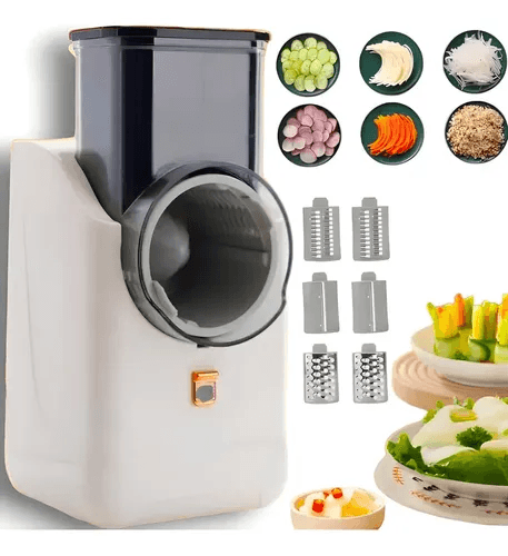 Cortador Elétrico Automático De Vegetais Ralador 3 Lâminas